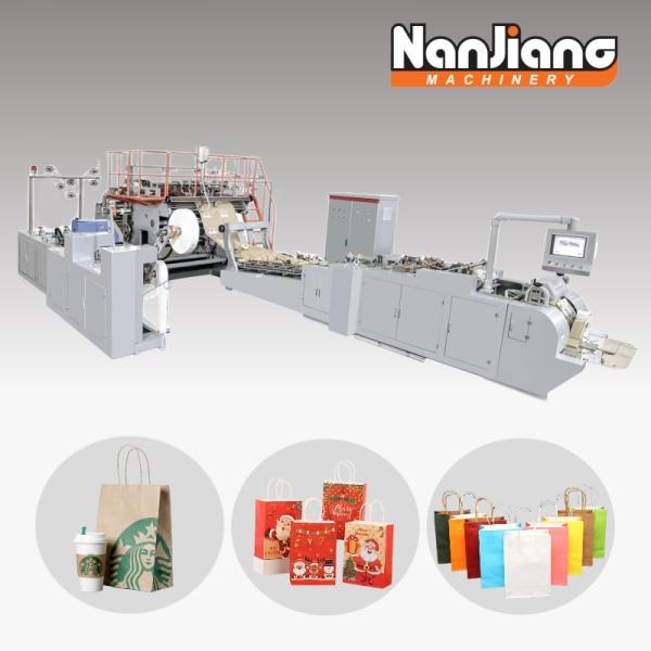 Cheap WFD-330 Roll Fed Paper Bag With Handle Machine 70-120Bags/Min Fully Automatic for sale
