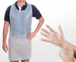 Best Safety Disposable Medical Aprons , Disposable Kitchen Aprons 17 Mic Thickness wholesale