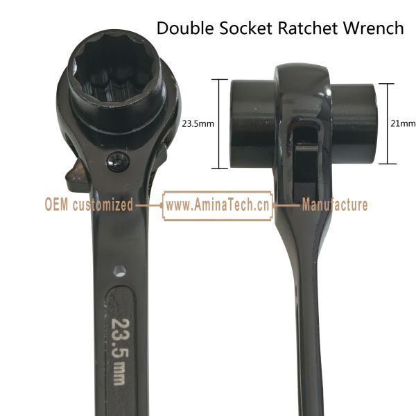 Double Socket Ratchet Wrench