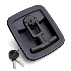 China Plastic Black Recessed Paddle Latch Lock For Storage Bins Tool Boxes on sale