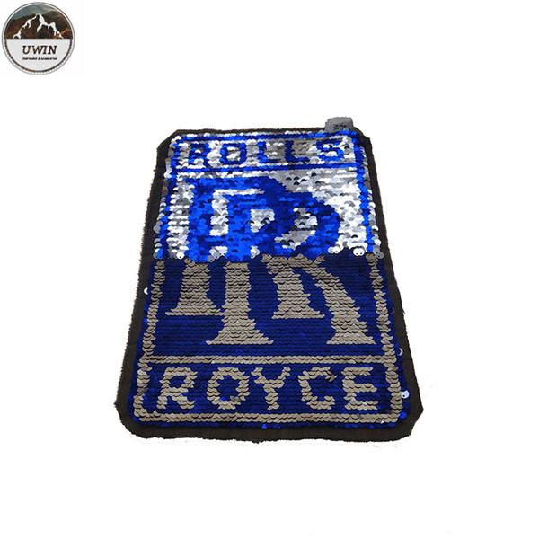 Cheap Double R Letter Reverse Sequin Patch Eco Friendly Durable Any Shape Available for sale