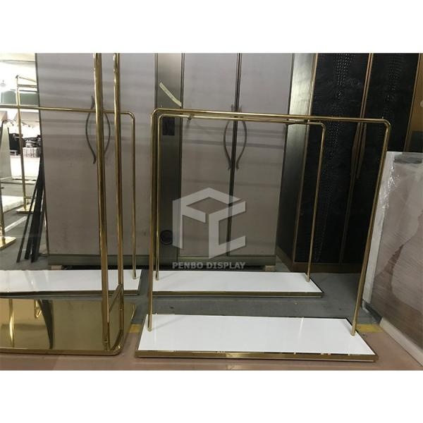 Cheap CNC Iron Garment Store Display Stands Racks T4 Lighting for sale