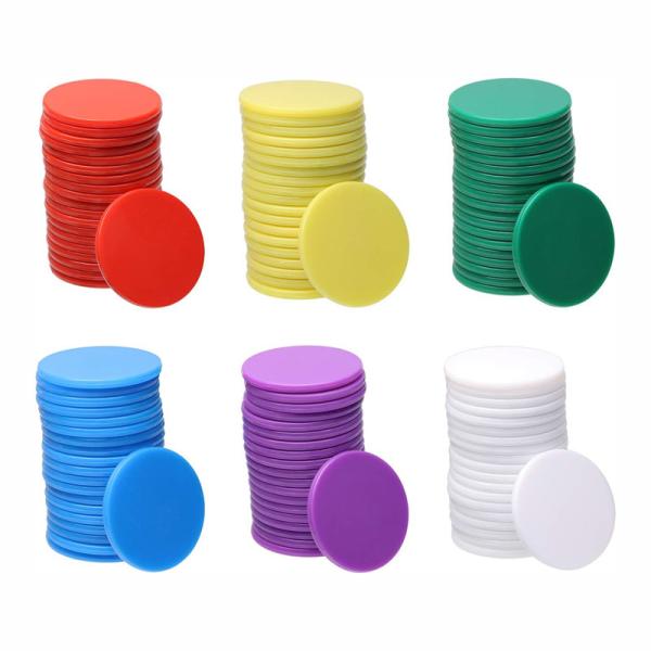 Cheap Small Plastic Learning Counters Disks Chip Counting Discs Markers Poker Chips Game Tokens for Math Practice for sale