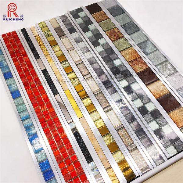 Cheap Home Wall Chrome Listello Tile Trim Minimalist Design Mosaic for sale