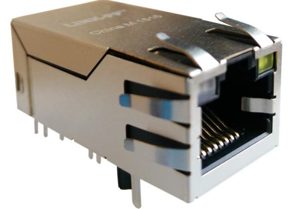 Cheap 0826-1X1T-AF POE RJ45 Connector Shielded With 10 / 100Base-TX To IP-PBX system for sale
