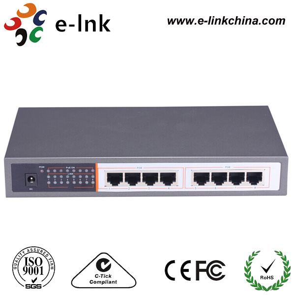 Cheap Gigabit Ethernet POE Power Over Ethernet Switch 8 Port For POE IP Cameras for sale