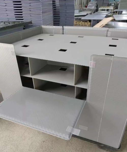 Cheap Rectangular Plastic Pallet Box PP Honeycomb Sheet Coaming Container Heavy Duty Folding Pallet Box for sale