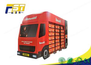 China Car Shape Corrugated Pallet Display Commodity Floor Rack Standee Customized Size on sale