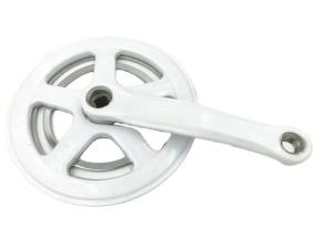 White Color 20 Inch Single Chain Wheel Crankset 40T 165MM Customization
