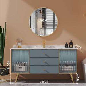 Best Floor Type 3 Drawer Bathroom Vanity Cabinet with LED Mirror wholesale