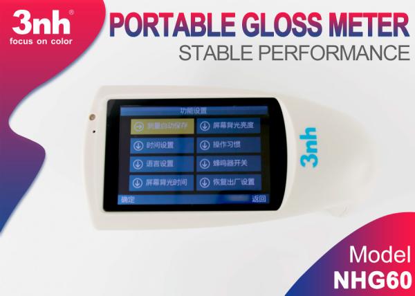 Cheap NHG60 Portable Gloss Meter 60 Degree , Aluminum plate Template Gloss Meter With 3.5 Inch Touch Screen for sale