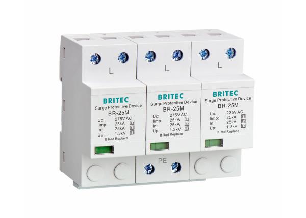 Cheap SPD 275v Lightning Surge Protectors 3 Phase Lightning Arrester Type 1 for sale