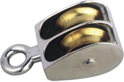 Cheap Rigid Eye Pulley Zinc Alloy Double Wheel Fixed Eye Pulleys Lifting Pulley Block Die cast pulley for sale