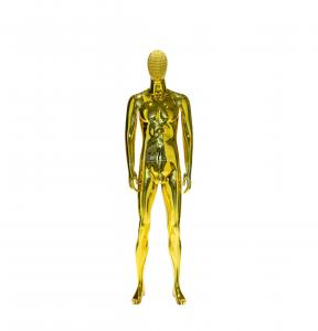 Best Yellow Male Full Body Mannequin Electroplated Standing Upright wholesale
