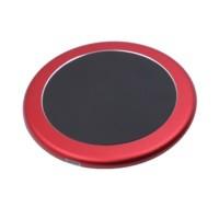 Cheap Round Shape Wireless Cell Phone Charger Aluminium Alloy Rubber Coated With QI Function for sale