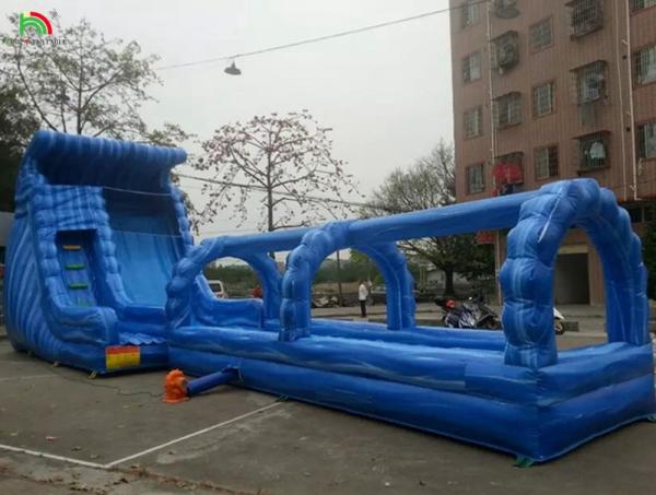 Cheap Commercial inflatable water slip slide with pool inflatable bouncer water slide with pool for sale