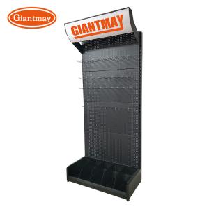 China Portable Hardwood Flooring Racks Pegboard Hook Display Stand Floor Rack on sale