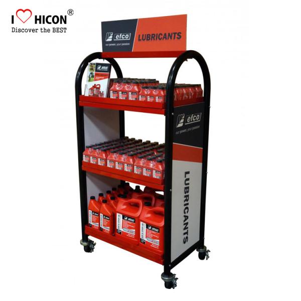 Cheap Create More Value Floor Metal Display Racks Lubricating Motor Oil Display Shelf for sale