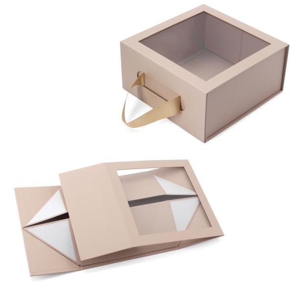 Cheap Custom Logo Folding Gift Box With Ribbon Wholesale Kraft Box Packaging Ribbon Window Boxes for sale