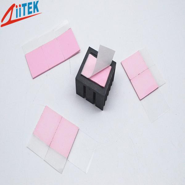 Cheap pink 3.0W/mK CPU Heatsink Cutting Thermal Conductive Foam Ultrasoft Compressible 7.5 MHz Dielectric Constant for sale