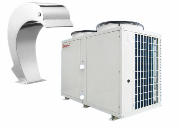 Cheap 42kw Air To Water Heat Pump In Combination With Swimming Pool Water Curtain Cascade Waterfall for sale
