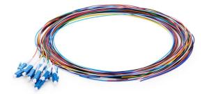 Indoor FTTH Optical Unjacketed Color Coded Pigtail With Sc LC FC St MTRJ Connectors