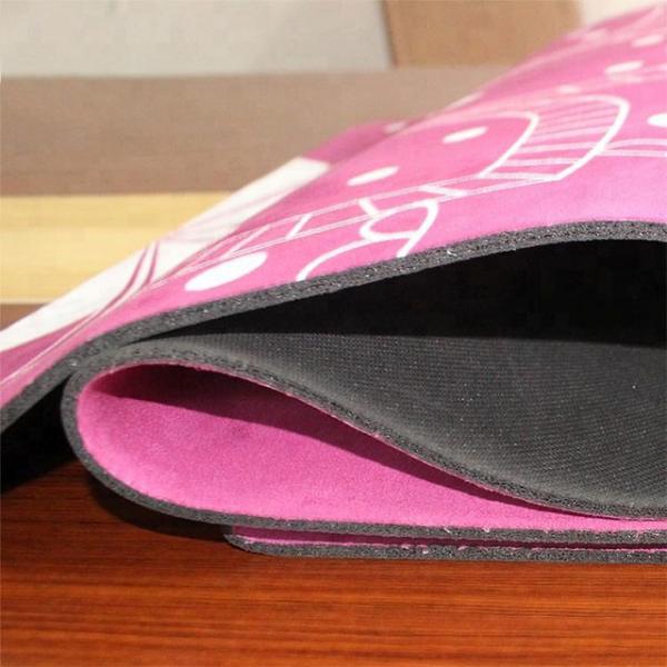 Washable 72''X 26'' Rubber Yoga Mat Microfiber Suede Surface SGS Certified