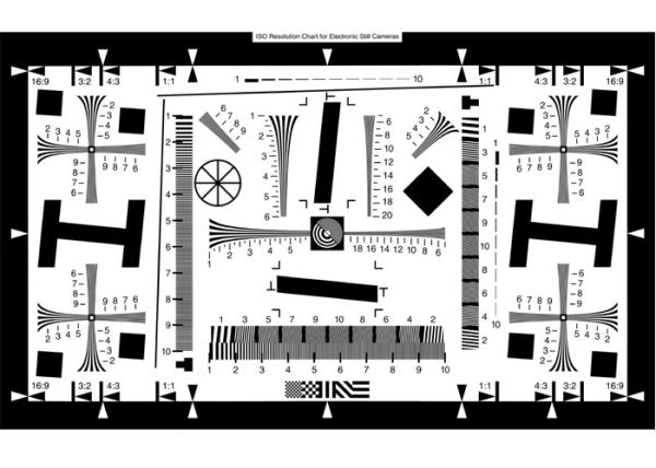 Cheap ISO12233 2000 Edition Resolution Test Chart Standard Security Monitoring Target for sale