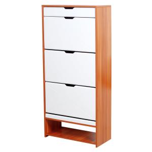 China 3 Layer Height 147cm Color Matching Shoe Cabinet MDF Melamine on sale