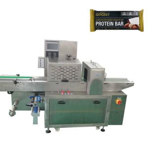 China Flow wrapping machine for chocolate protein bar fully automatic horizontal wrapping flow pack packaging machine on sale