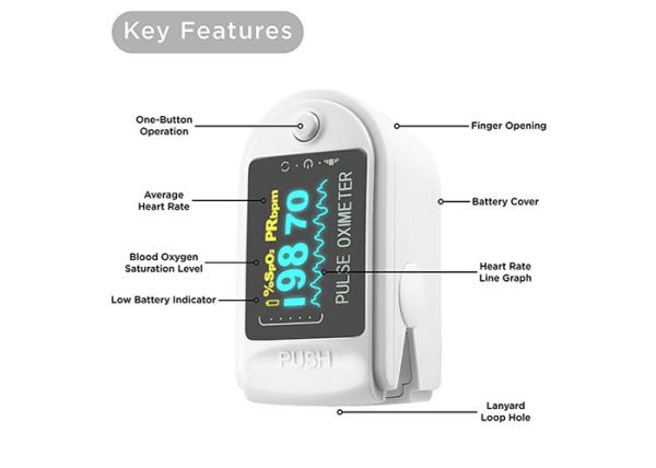 Cheap FPX -013 Finger Pulse Oximeter , Accurate SpO2 Sensor 64K Color OLED Display for sale