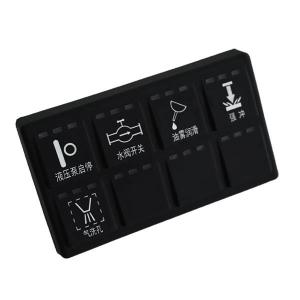 8-key silicone CAN bus communication panel with IP67 rating and customizable options