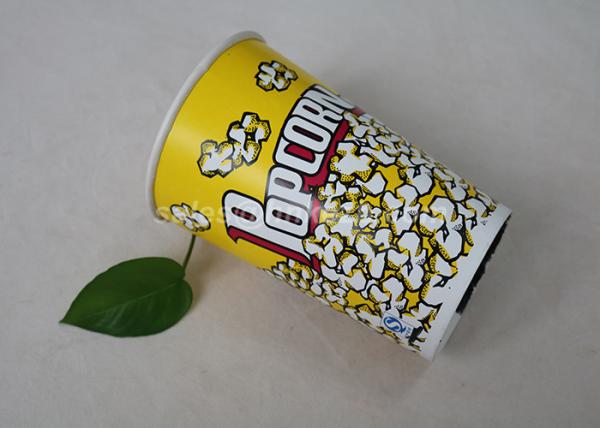 Cheap 170 oz Yellow Color Custom Printed Paper Cups for Popcorn Large Capcity for sale