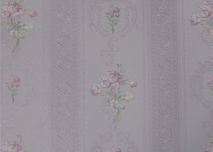 Flowers Design Low Price Wallpaperwall For Home Decoration , Embossed Surface