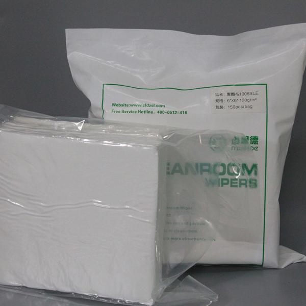 Cheap 4*4 400pcs 110g  Microfiber Cleaning Dustfree Cloth 100% Polyester Cleanroom Wiper for sale