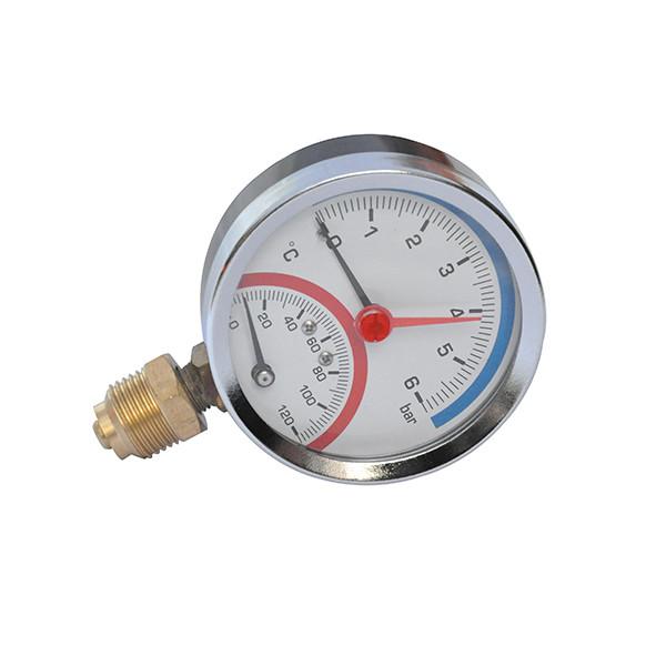 Cheap ABS Case  80mm Dual Scale Pressure Temperature Gauges 10 Bar 1/2'' BSP for sale