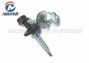 Best Zinc Plated Color Painted Head Self Drilling Screws and EPDM Washer wholesale
