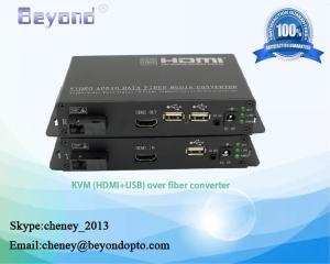 China Optical KVM HDMI+USB keyboard and mouse over fiber exteder,KVM to optical fiber video converter on sale