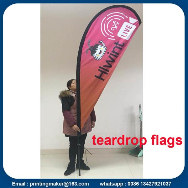 Cheap Custom Teardrop Flag Banner Printing for sale