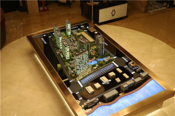 Cheap Handmade 1/75 Scale Building Maquette Model With Perfect Warm Led for sale
