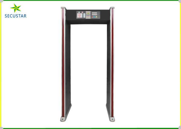Cheap 6 Detection Zones Walk Through Security Metal Detector Led Alarm In Hotel Gate for sale
