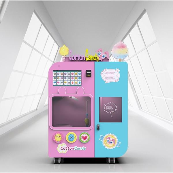 Cheap Vertical Automatic Fairy Floss Vending Machine 220V 240V Cotton Candy Vending Machine for sale