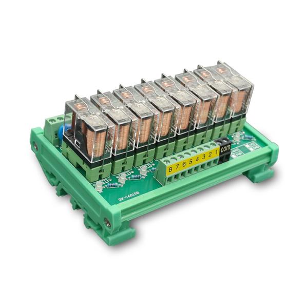Cheap 8 Ways Pluggable Relay Module PLC Output Amplifier Board DC 12V 24V for sale