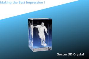 Best 3d laser crystal rectangle/3d soccer crystal cube/crystal 3d blank train/large crystal wholesale