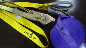 Width 2 Slackline Rope High Breaking Load Tree Anchors Customized Colors