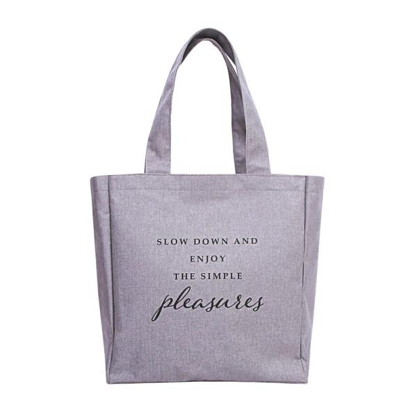 Cheap Zipper Recycled Cotton Shoulder Bag For Ladies 33.5cm×31cm×17cm for sale