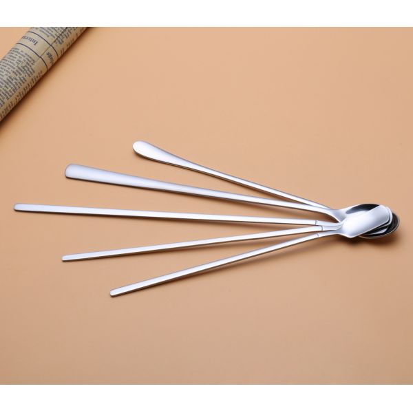Stainless Steel Long handle Iced Tea Spoon Coffee Spoon Cold Drink
