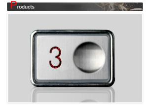 Rectangle Shape Panel Mount Push Button For Elevator IP64 Size 36x53 mm