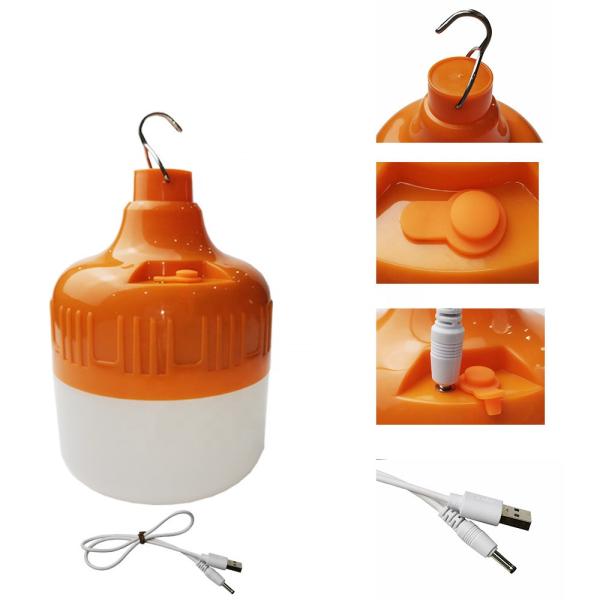 Cheap Automatic Charging Emergency LED Bulb 100W DC 5V 100lm/W 270 Degree for sale