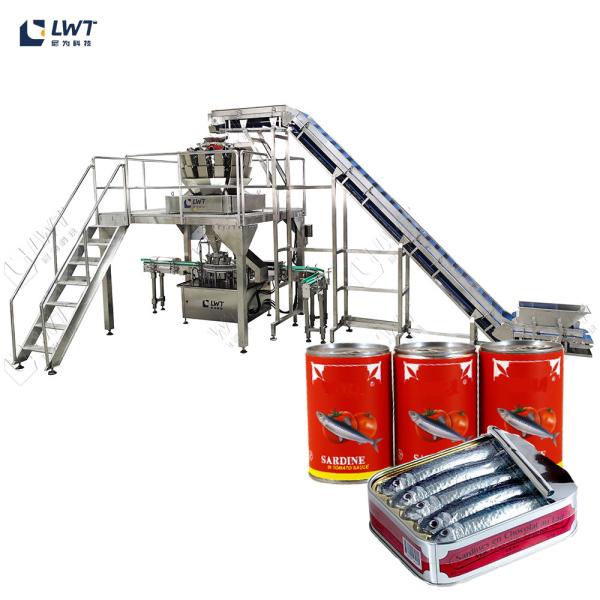 Cheap Sardine Canning Multi Head Scale Automated Multihead Weigher Filling Packing Machine for sale